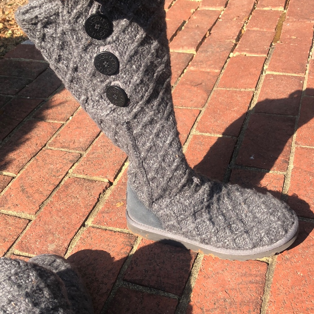 Grey Knit UGG boots